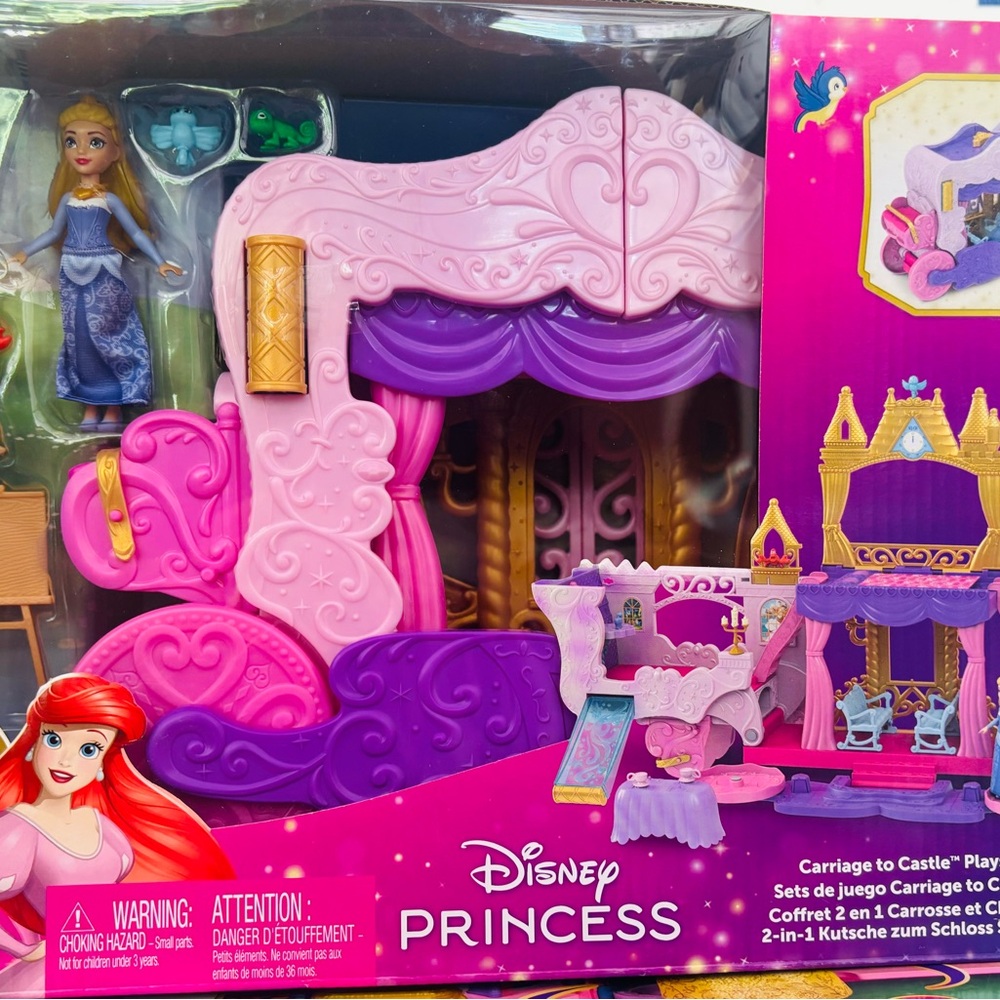 Disney Princess Carriage to Castle Playset - Pink and Purple